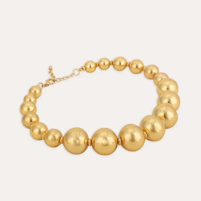 Tfc Bold Beads Gold Plated Necklace : 20017