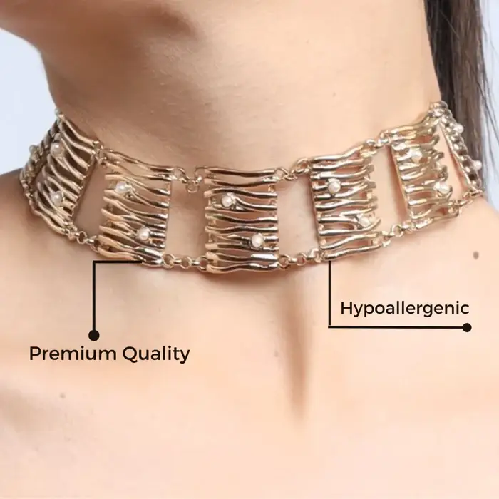 Tfc 24K Cute Squishy Pearl Gold Plated Choker Necklace : 20184