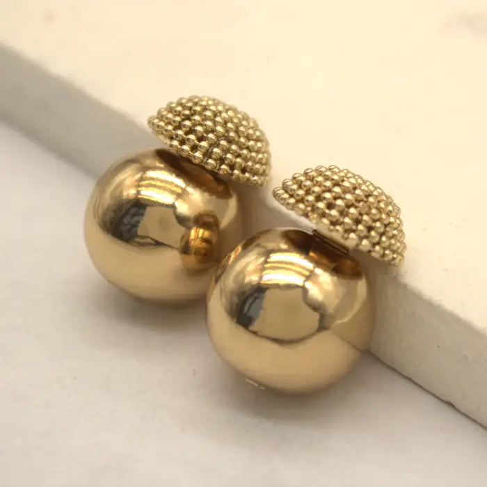 Tfc 24K Gold Bold Bead Multi- Way Festive Stud Earrings : 10414