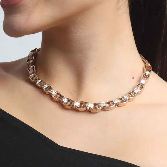 Tfc Love Links Gold Plated Engraved Necklace : 20304