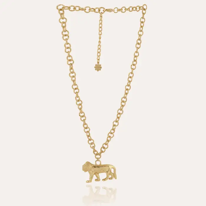 Tfc 24K Lion Statement Gold Plated Pendant Necklace : 20027
