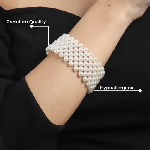 Tfc Pearl Mesh Gold Plated Bracelet : 40051