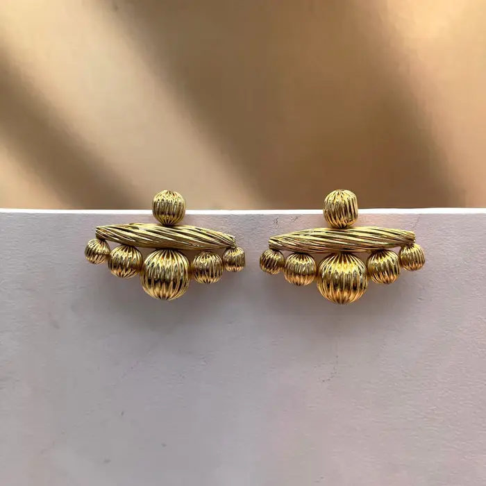Tfc Vortex Helicopter Gold Plated Stud Earrings : 10467