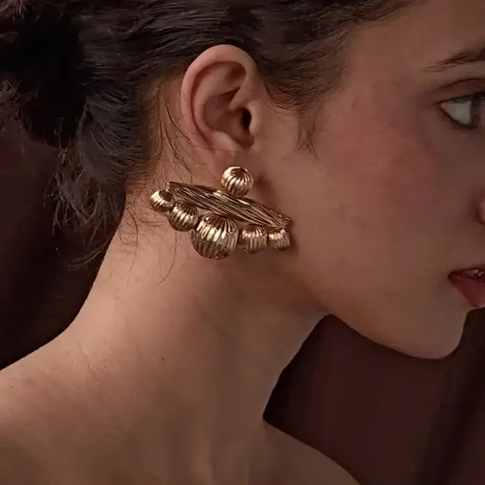 Tfc Vortex Helicopter Gold Plated Stud Earrings : 10467