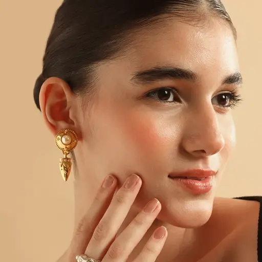 Tfc 18K Glamour Nova Plated Dangler Earrings : 10034