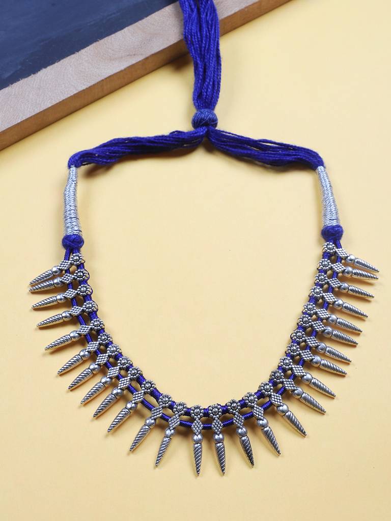 Firoza Moonlight Strokes Necklace : THREADNECK1324