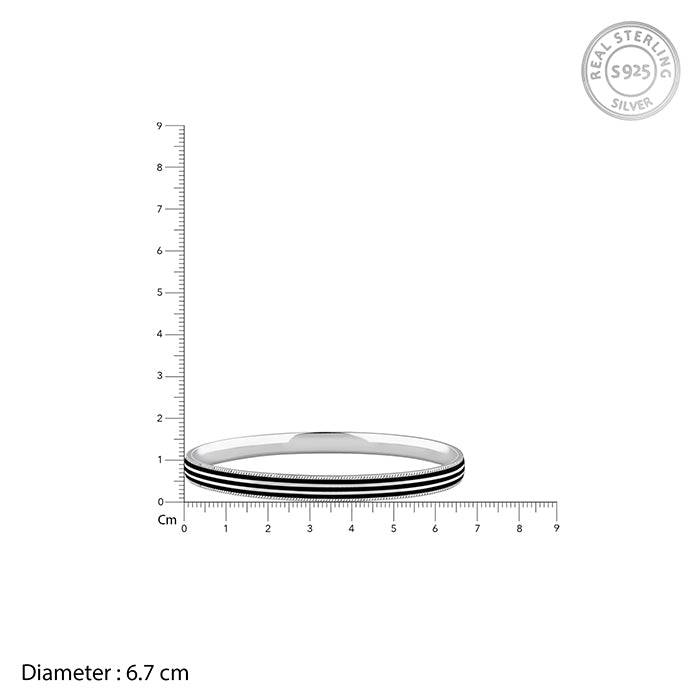 925 Silver Himmat Kada For Him, Fixed Size | Gifts For Men & Boys : TLBR010