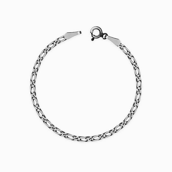 925 Oxidised Silver Titan Link Bracelet For Him| Gifts For Men & Boys : TLBR026