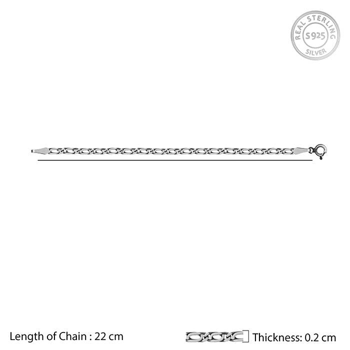 925 Oxidised Silver Titan Link Bracelet For Him| Gifts For Men & Boys : TLBR026