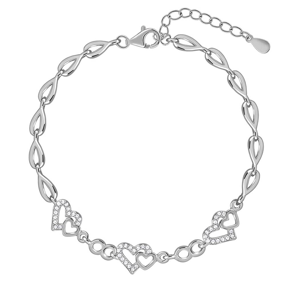 925 Silver Heart You Bracelet : TLBR068