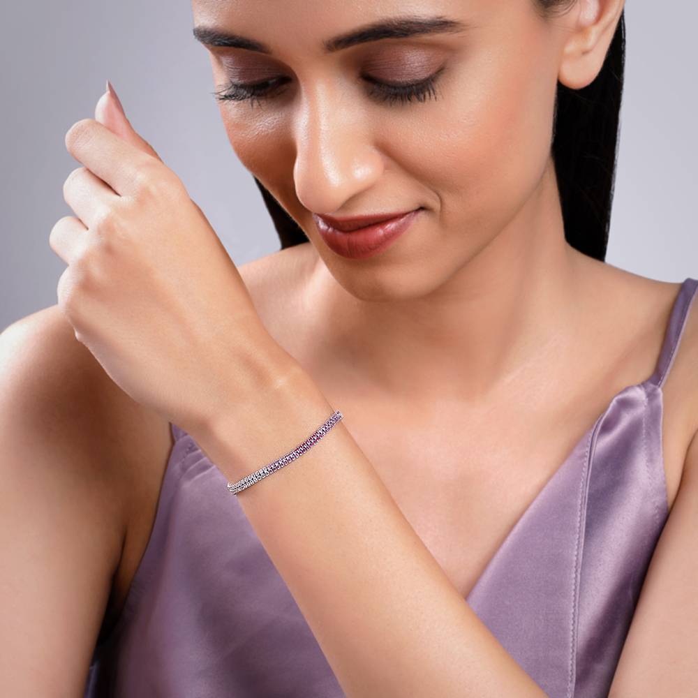 925 Silver Ombre Line Tennis Bracelet : TLBR095