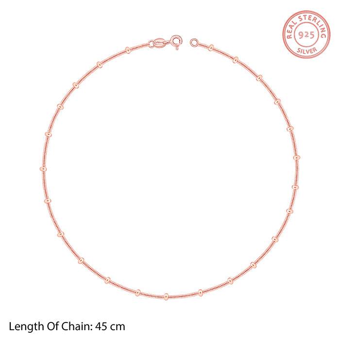925 Silver Snake With Bead Chain| Gifts For Women And Girls : TLCH024