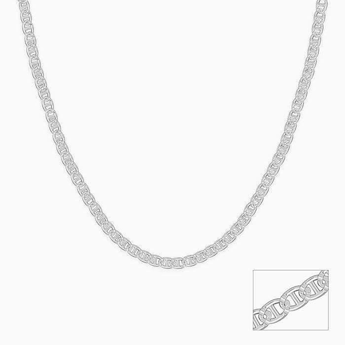 925 Silver Flat Anchor Chain For Him| Necklace To Gift Men & Boys : TLCH033