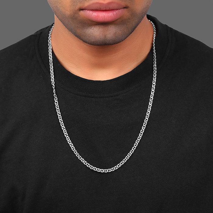 925 Silver Flat Anchor Chain For Him| Necklace To Gift Men & Boys : TLCH033