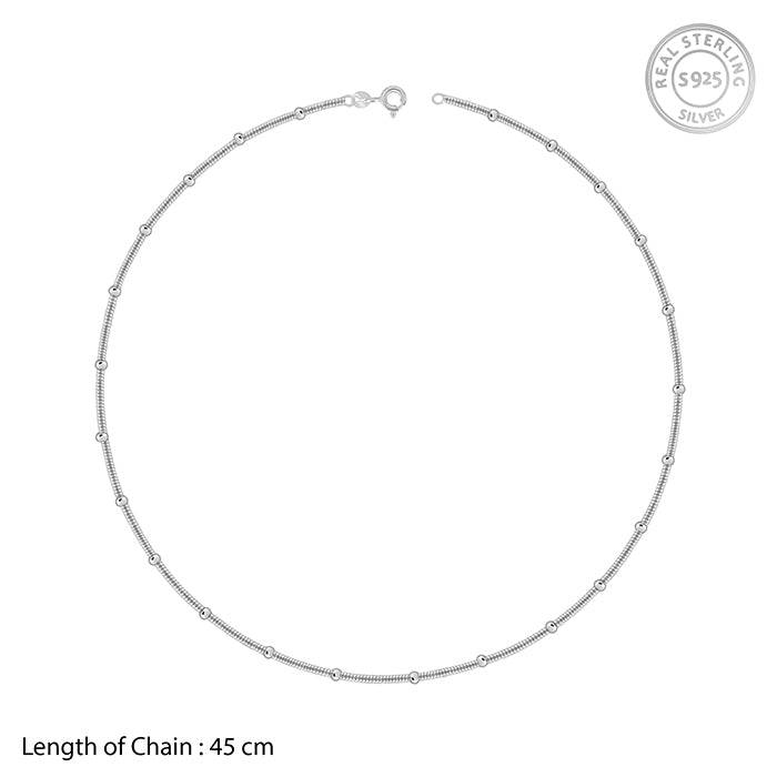 925 Silver Beaded Snake Chain| Gifts For Women And Girls : TLCH041