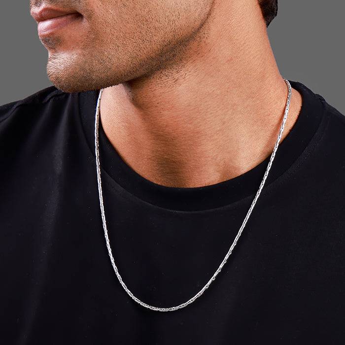 925 Silver Elongated Box Chain For Him|Gifts For Men & Boys : TLCH047