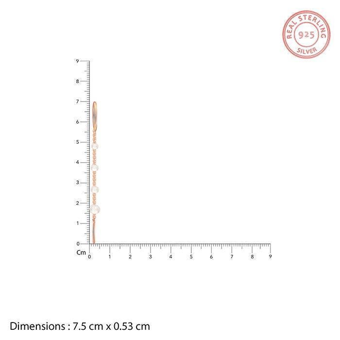 925 Silver Rose Gold Splendid Sui Dhaga Earrings| Drops To Gift Women & Girls : TLER011