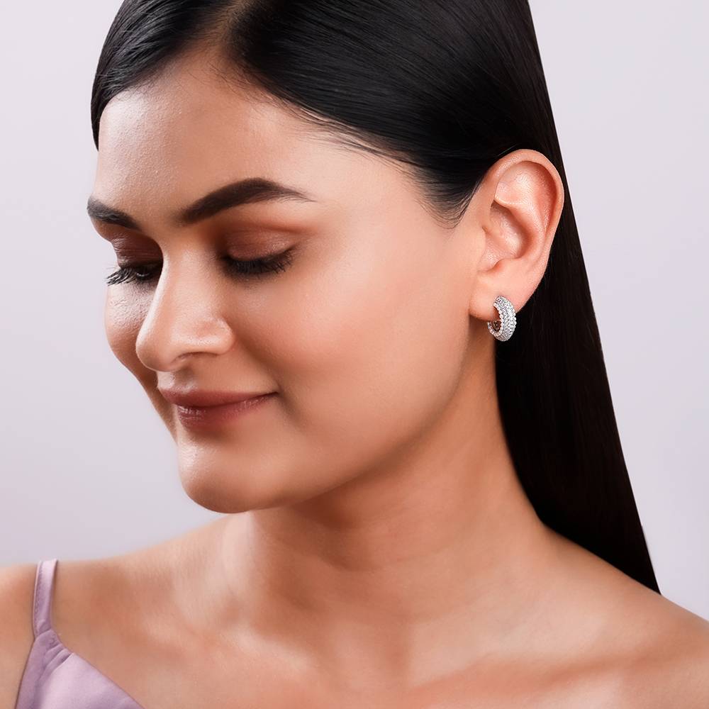 925 Silver Tribal J Hoop Earrings| Drops To Gift Women & Girls | With Certificate Of Authenticity And 925 Stamp | 6  : TLER013