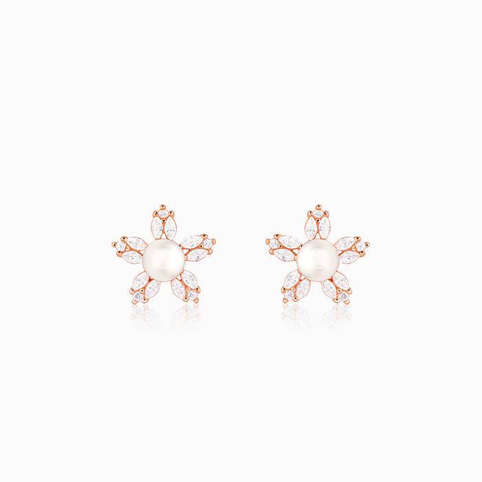 925 Silver Rose Gold Byeol Pearl Earrings| Drops To Gift Women & Girls : TLER018