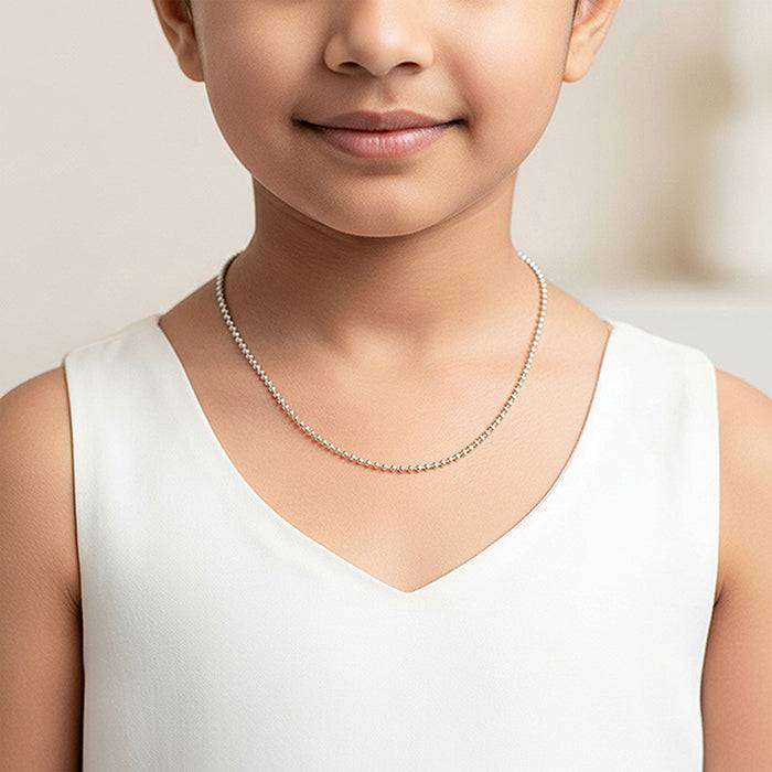925 Silver Beaded Kids Chain|Gifts For Kids : TLKCH01