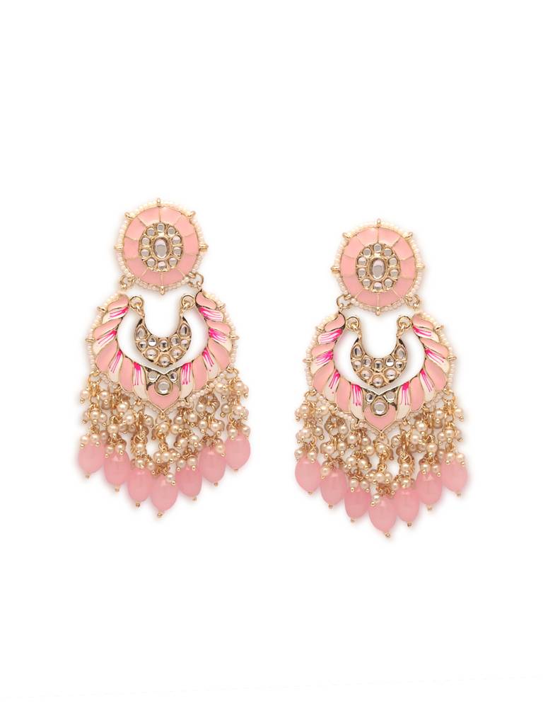 Gold-Plated Classic Chandbalis Earrings : TMED21035