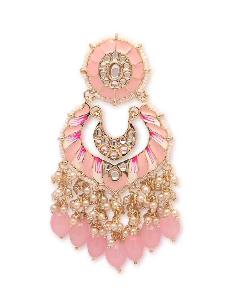 Gold-Plated Classic Chandbalis Earrings : TMED21035