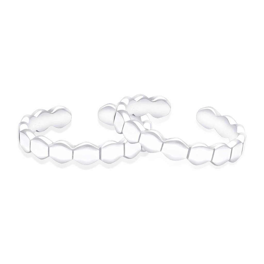 Classic Rhodium Plated 925 Sterling Silver Toering : TOE-10075-R