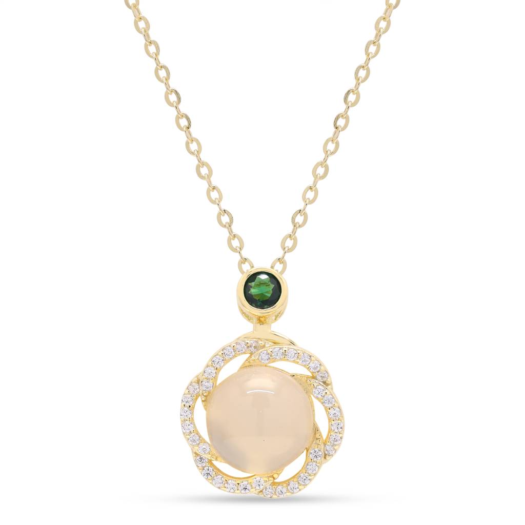 Gold Finish Mystic Universe Pendant With Chain On Pure 925 Silver  Sterling Silver Gold One Size