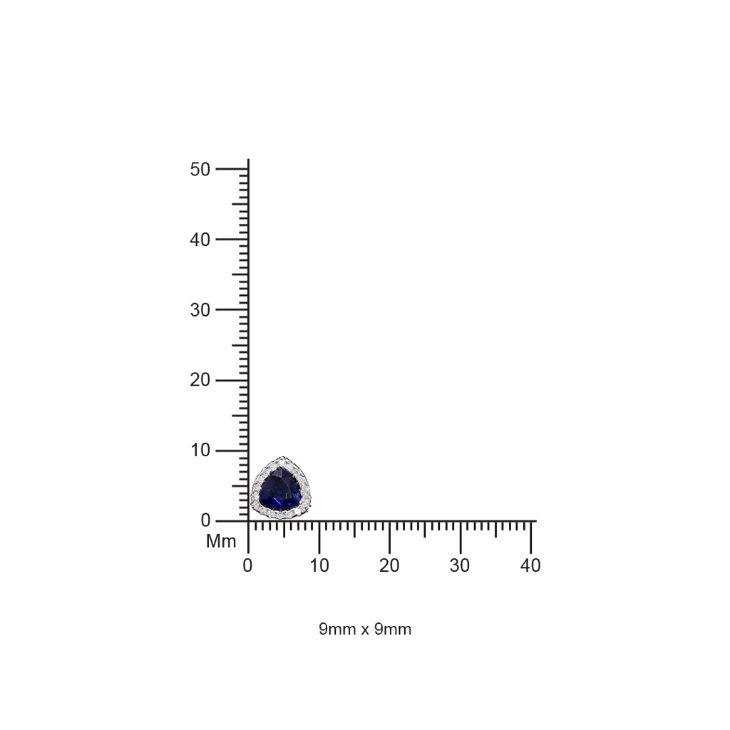 Premium Blue Zircon Pendant Set On Pure 925 Silver : TPS5417