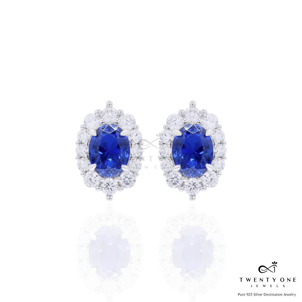 Ultra Premium Hydro Tanzanite Oval Solitaire Gyra Pendant Set On Pure 925 Silver : TPS5452
