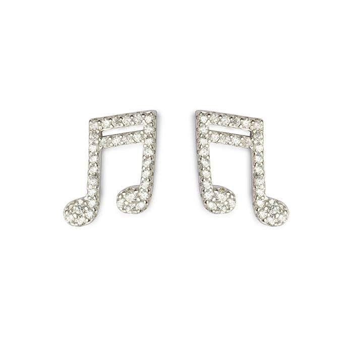 Music Trinket Cz Silver Tops : TP23