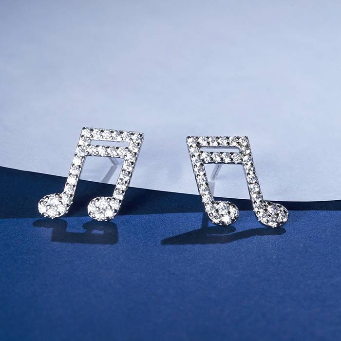 Music Trinket Cz Silver Tops : TP23