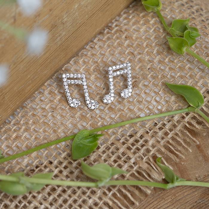 Music Trinket Cz Silver Tops : TP23