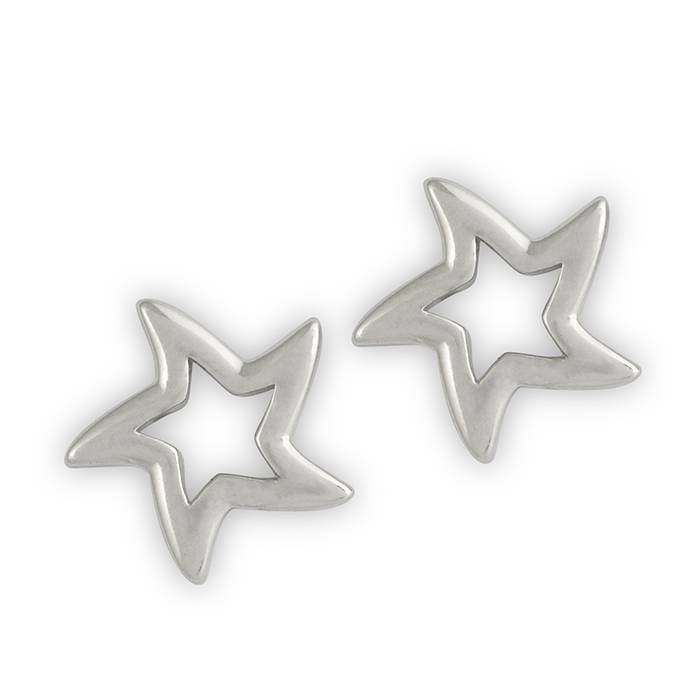 Solid Hollow Silver Star Tops : TP52