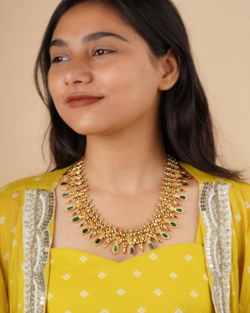 Multicolor Gold Plated Necklace : TR-N129M