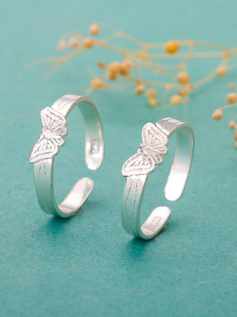 Giva 925 Sterling Silver Butterfly Bliss Toe Rings