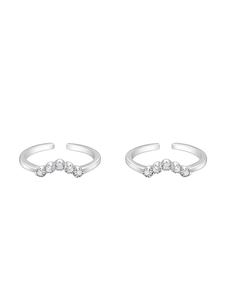 Giva 925 Sterling Silver Gilded Sparkle Toe Rings