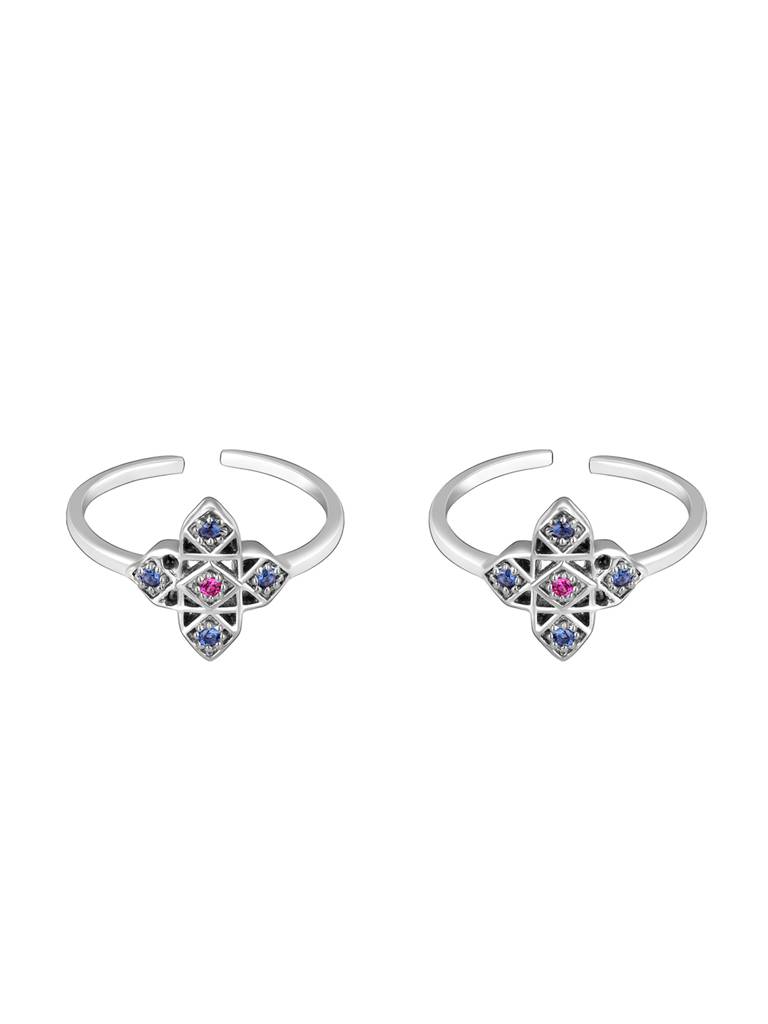 Giva 925 Sterling Silver Radiant Oasis Toe Rings