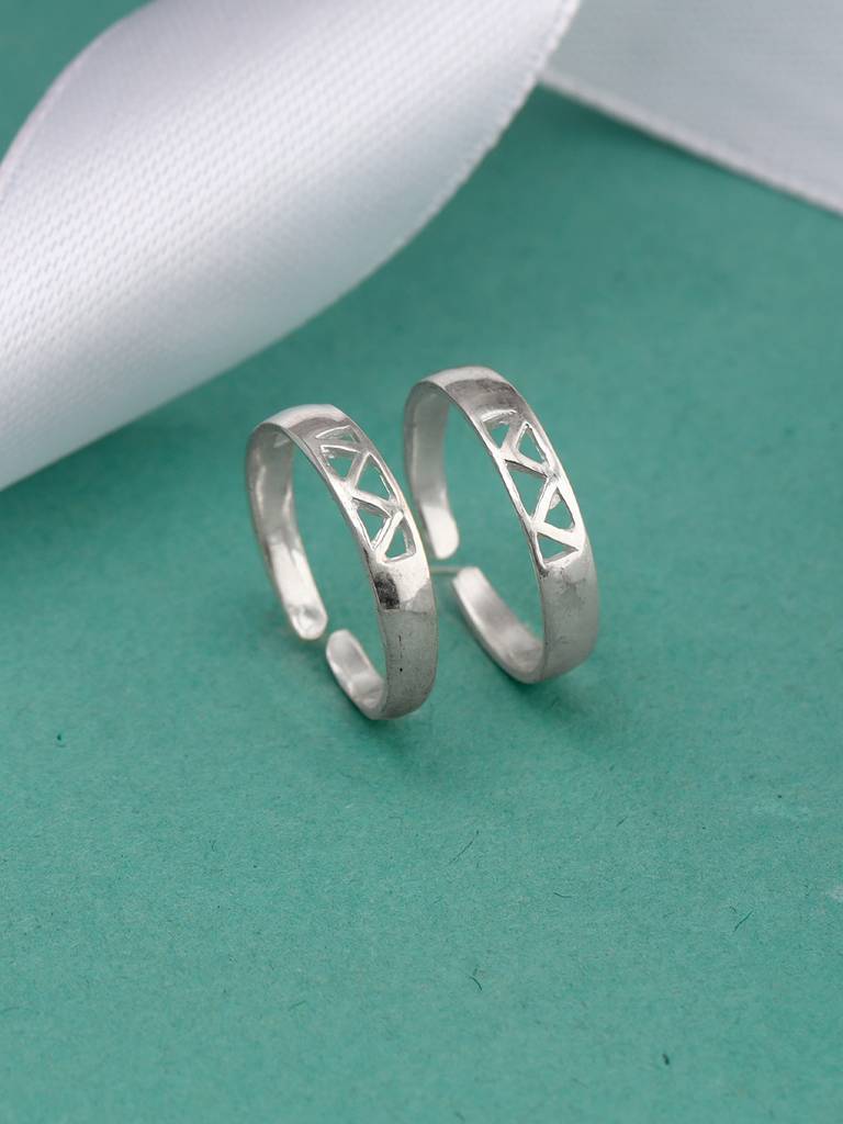 Giva 925 Sterling Silver Zig Zag Toe Rings