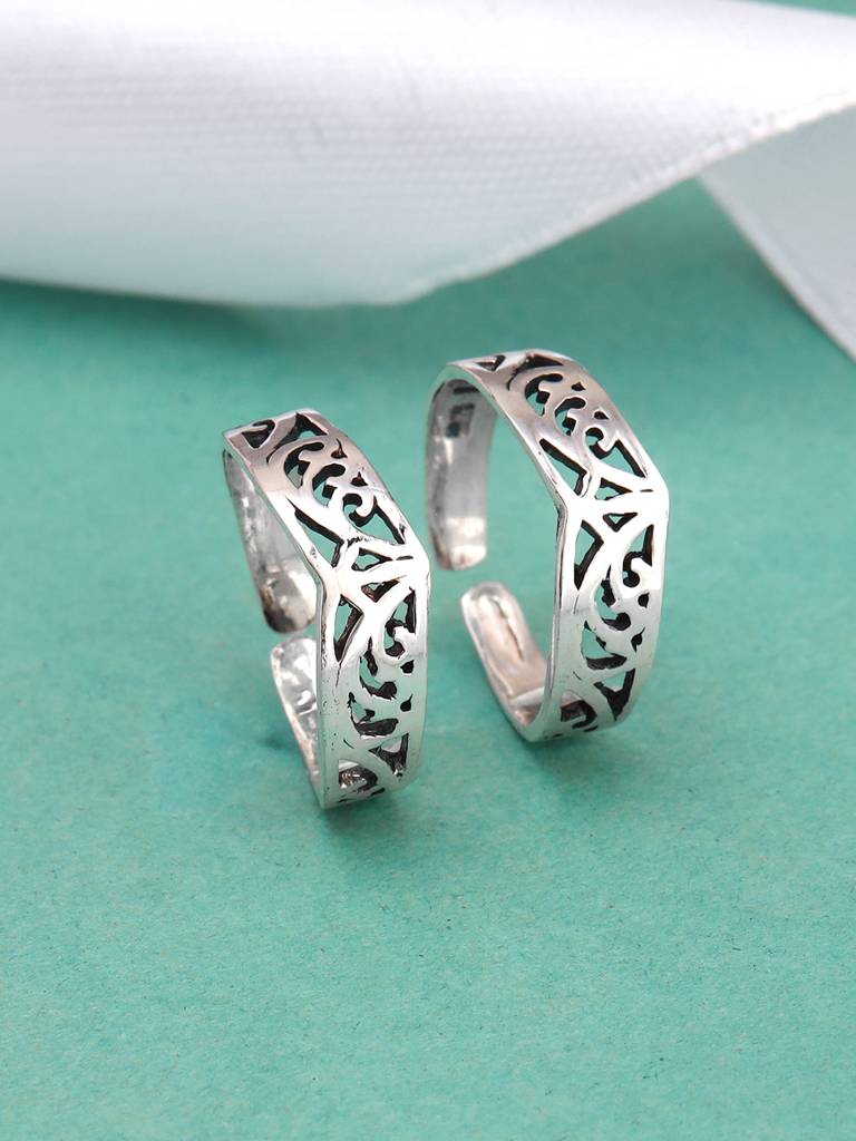 Giva 925 Sterling Silver Tidal Wave Toe Rings