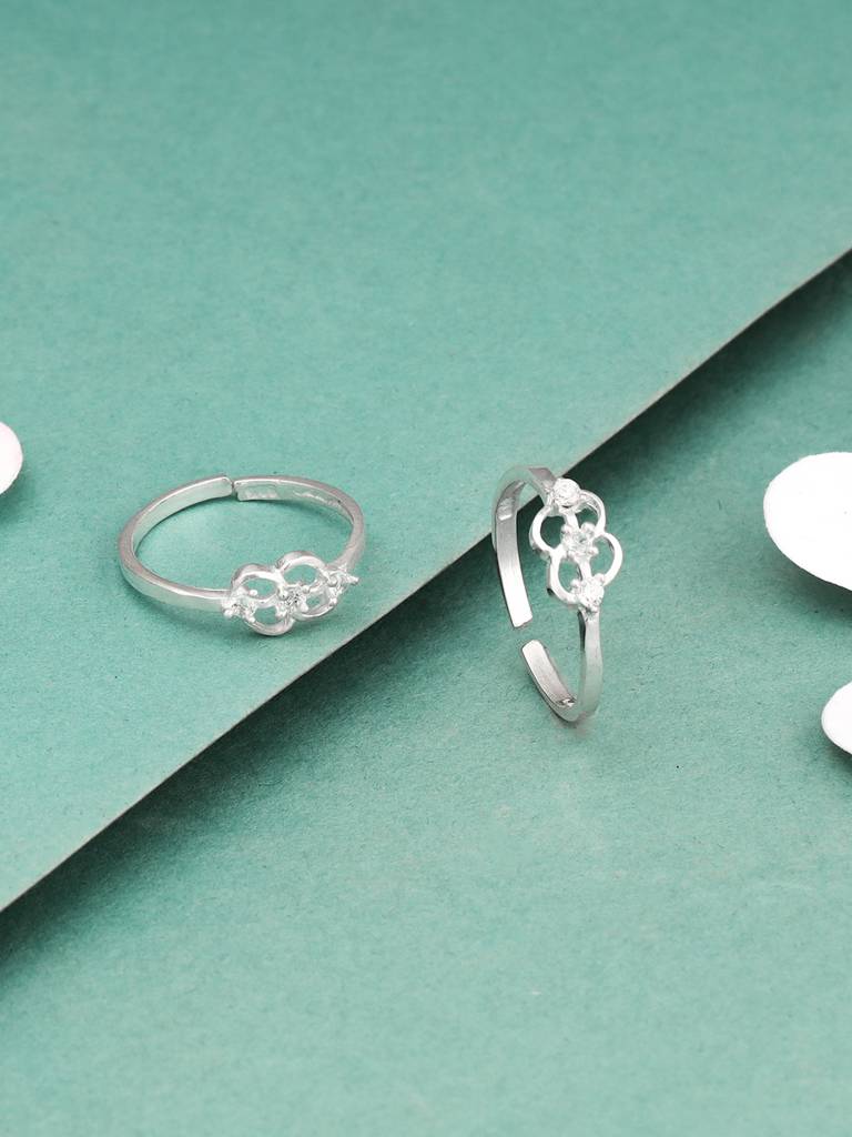 Giva 925 Sterling Silver Twisted Grace Toe Rings