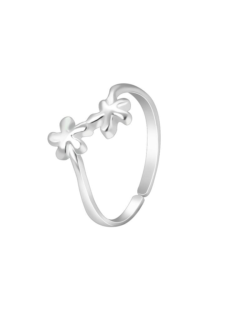 Giva 925 Sterling Silver Minimal Floral Toe Rings