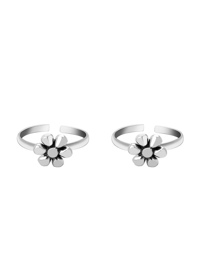 Giva 925 Sterling Silver Floral Bliss Toe Rings