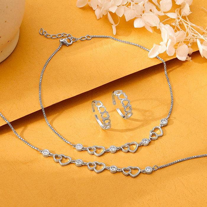 Giva 925 Silver Aparajita Set| Gifts For Women And Girls | With Certificate Of Authenticity And 925  : TR0137A0303A0303