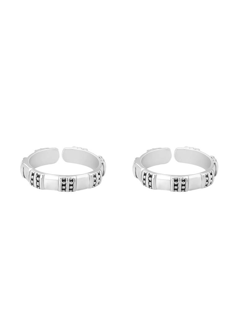 Giva 925 Sterling Silver Tribal Stripes Toe Rings
