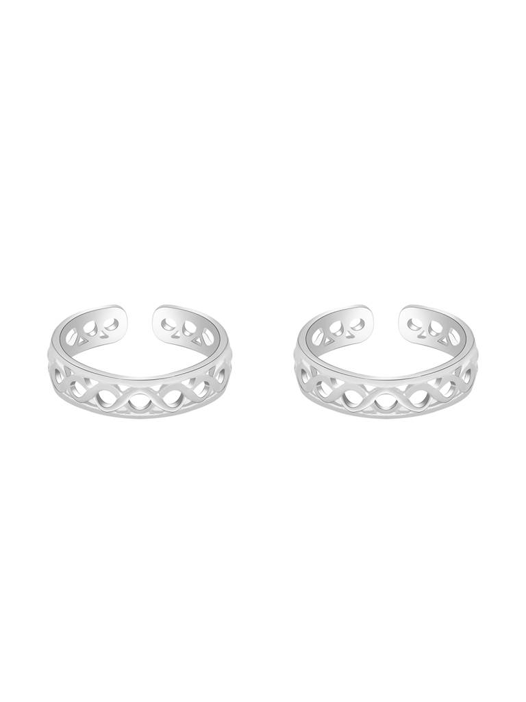 Giva 925 Sterling Silver Alluring Carvings Toe Rings