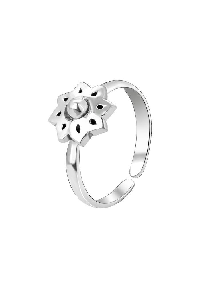 Giva 925 Sterling Silver Enchanting Floral Toe Rings