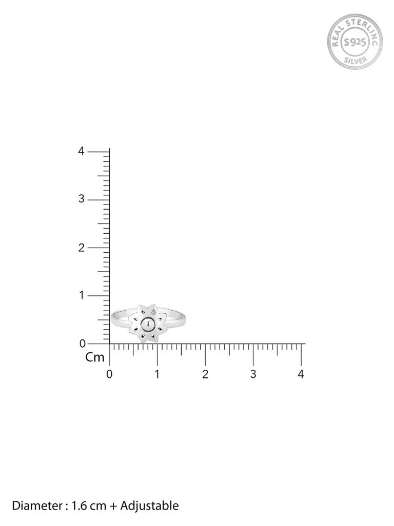 Giva 925 Sterling Silver Enchanting Floral Toe Rings