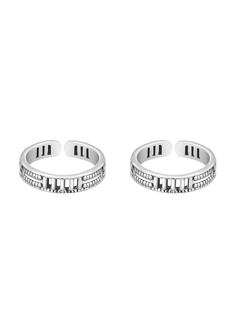 Giva 925 Sterling Silver Tri Stripe Toe Rings