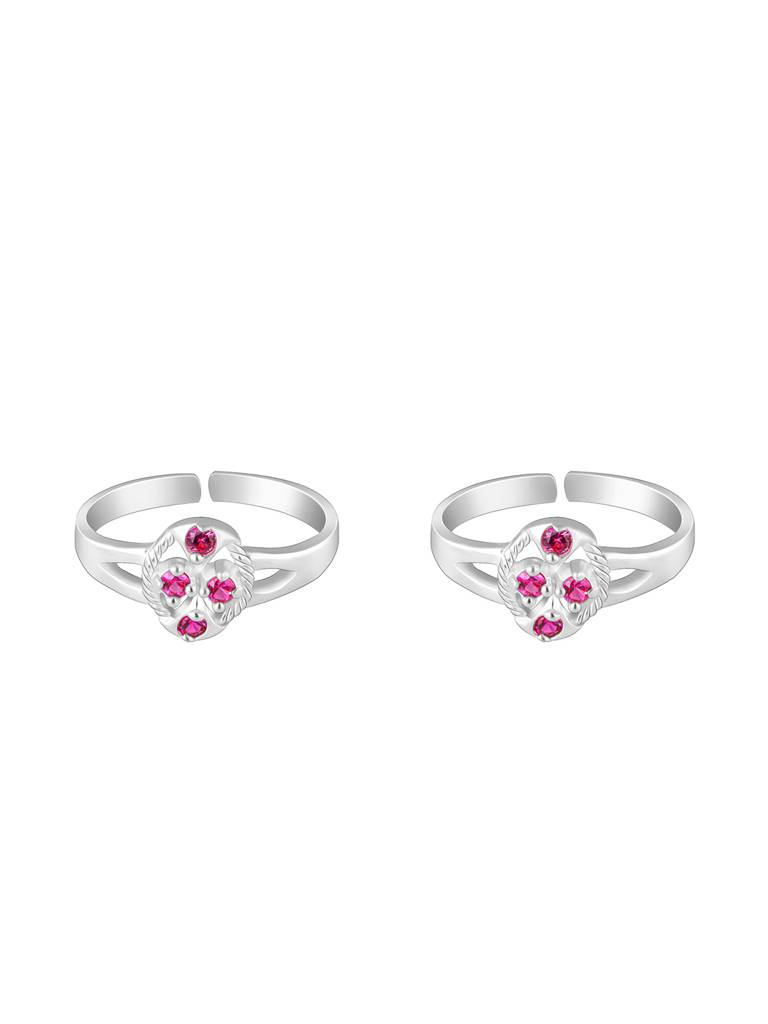 Giva 925 Sterling Silver Ruby Radiance Toe Rings